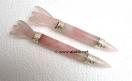 Rose Quartz 3pc Plain Angle Healing stick